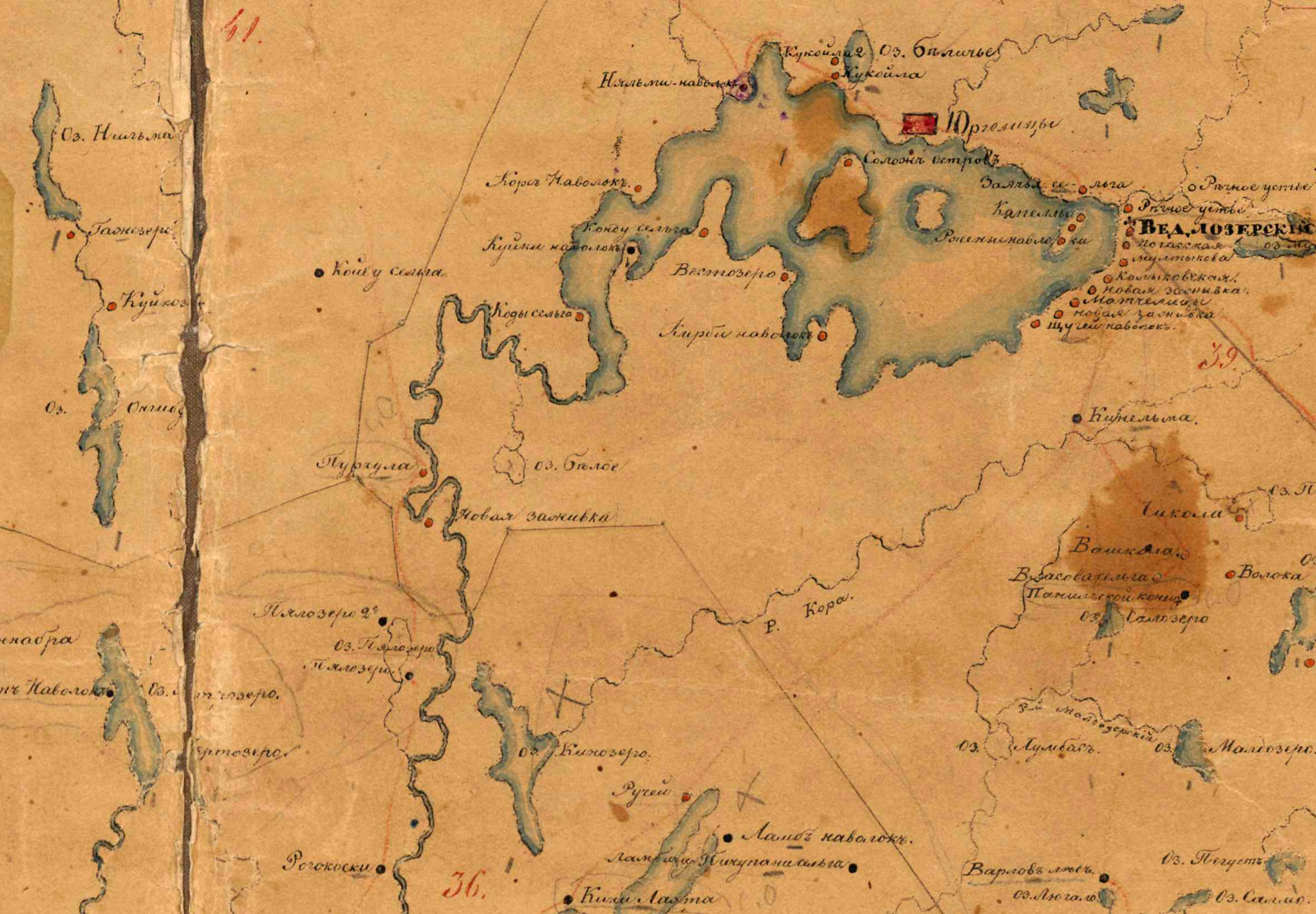 Олонецкая губерния карта 17 19 век