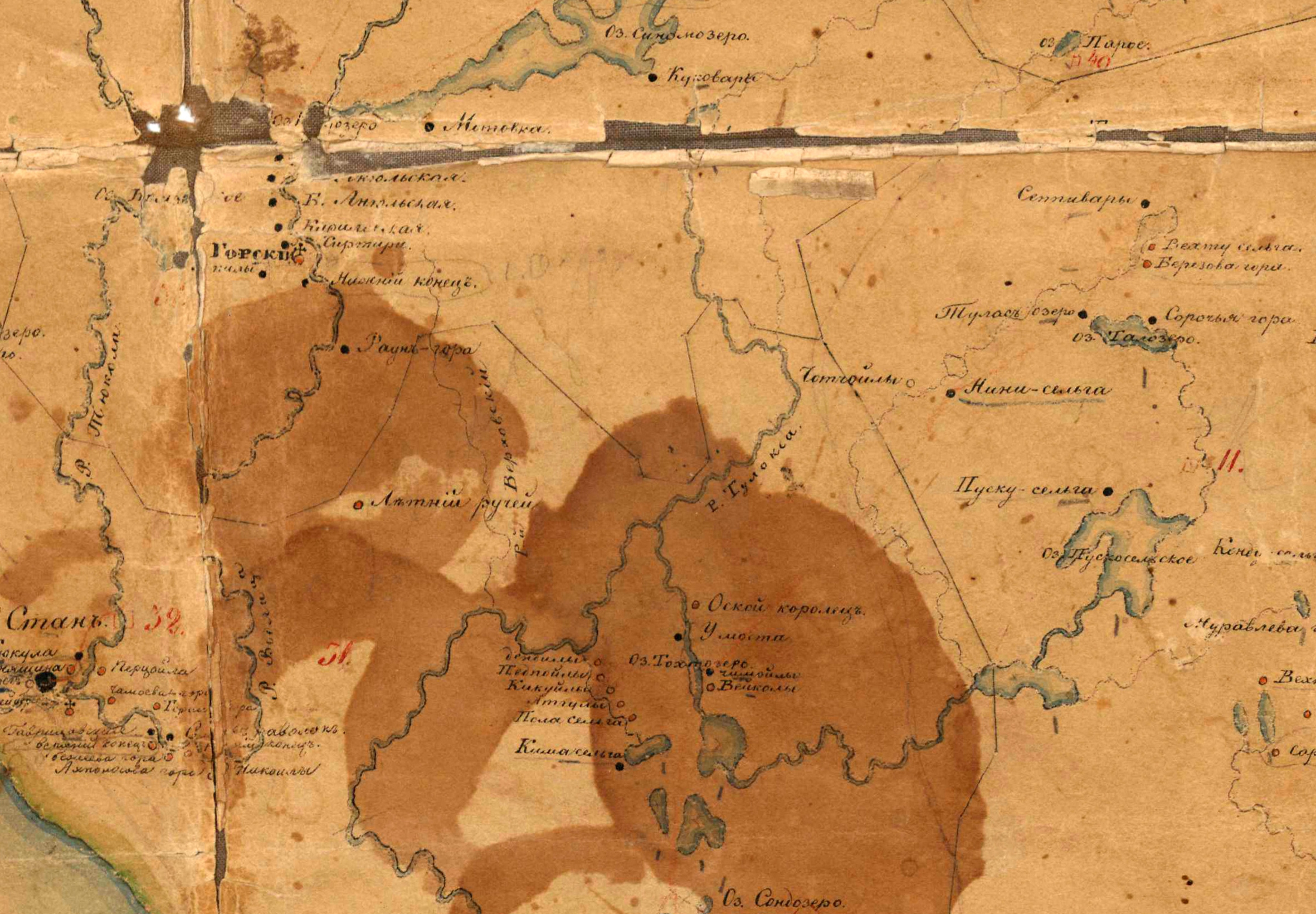Олонецкая губерния карта 17 19 век